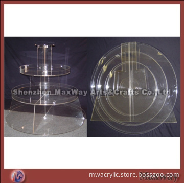 Transparent Skillful 3 Tier Acrylic Cupcake Stand